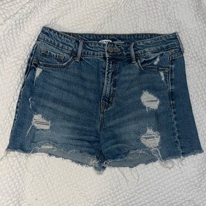 High Rise Denim Shorts